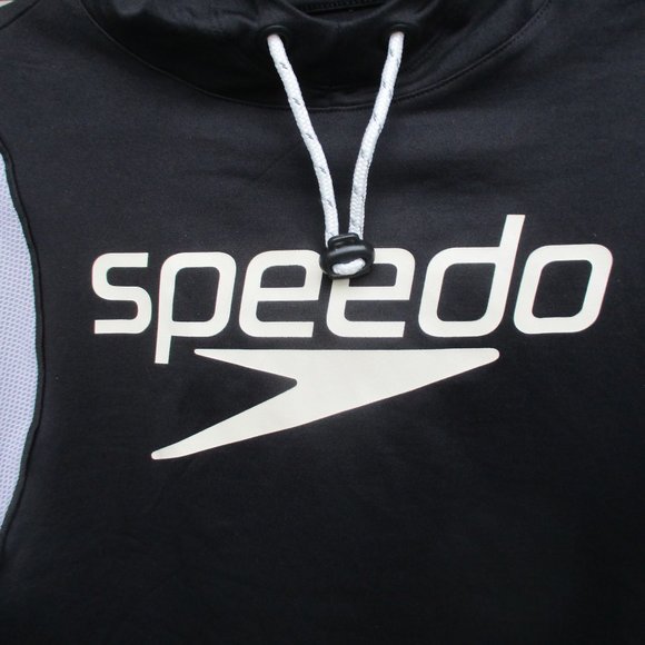 SPEEDO SWEATSHIRT VINTAGE CROPPED HOODIE ~ S ~ LOGO ~ - Picture 7 of 8